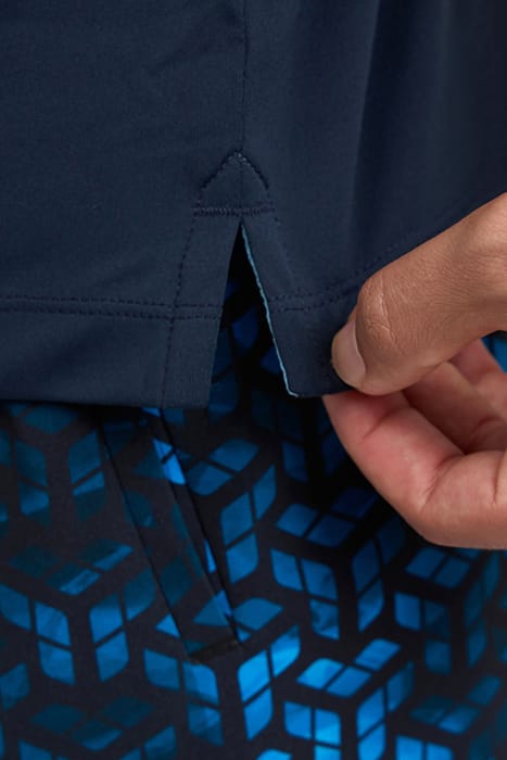 MEN'S POLOSHIRT SOLID NAVY-AQUA 7