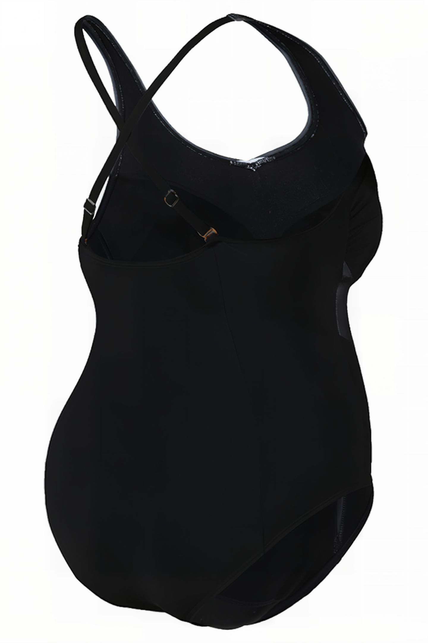 W ISABEL LIGHT CROSS BACK ONE PIECE PLUS BLACK-WHITE 7