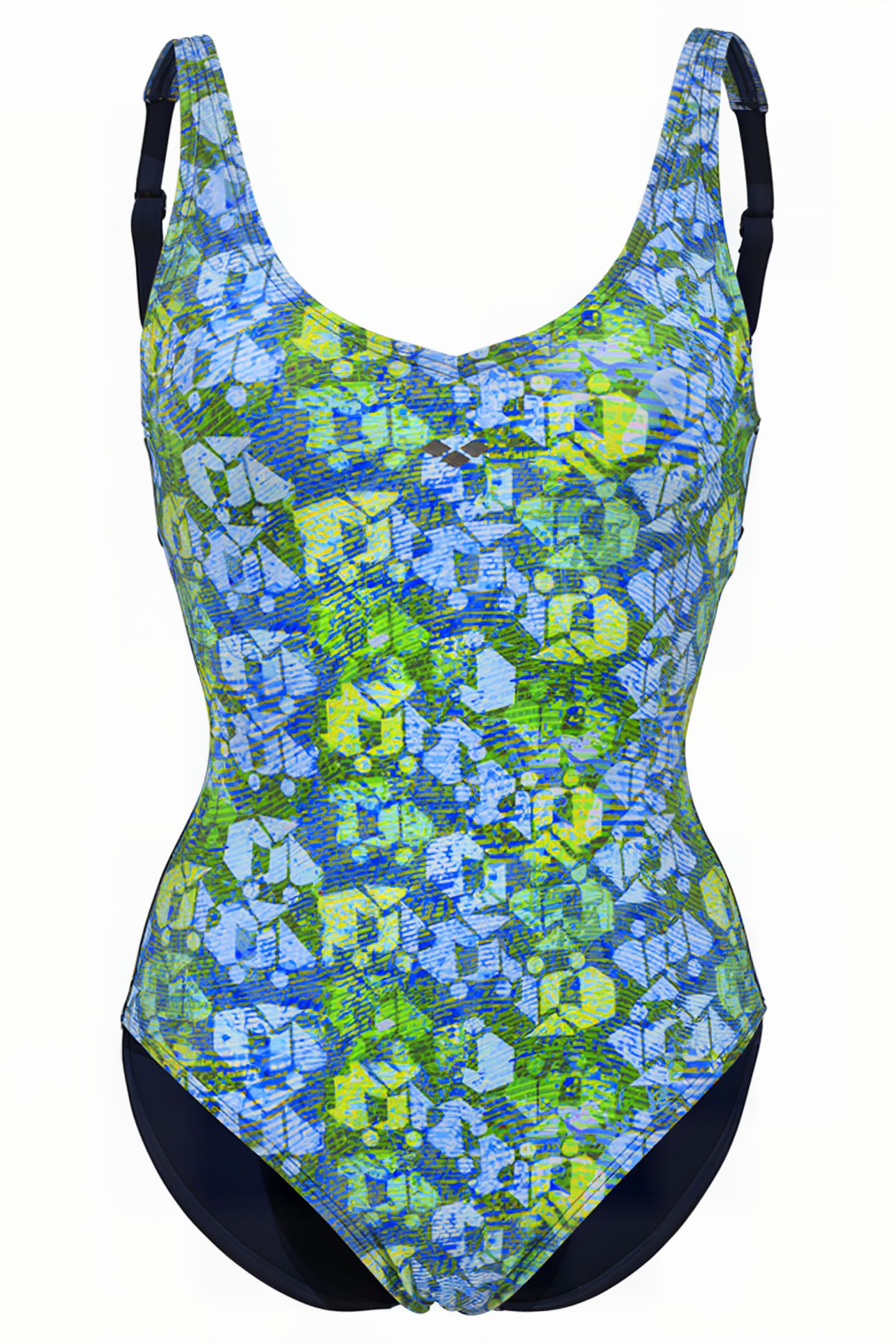 WOMEN'S BODYLIFT CHIARA SWIMSUIT WING B NAVY-SOFT GREEN MULT 4