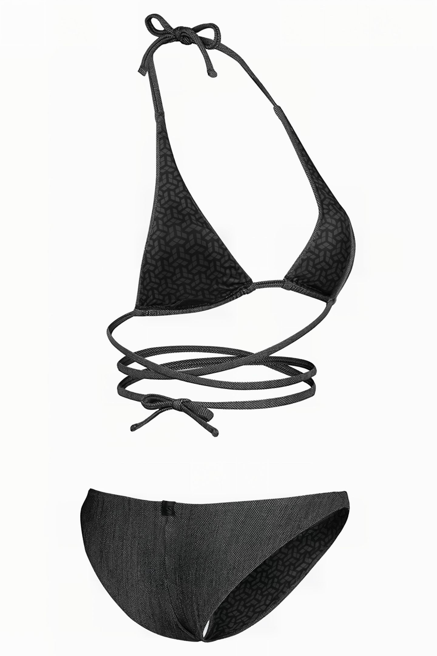 WOMEN'S ARENA TECH WOOL TRIANGLE BIKINI BLACK 7