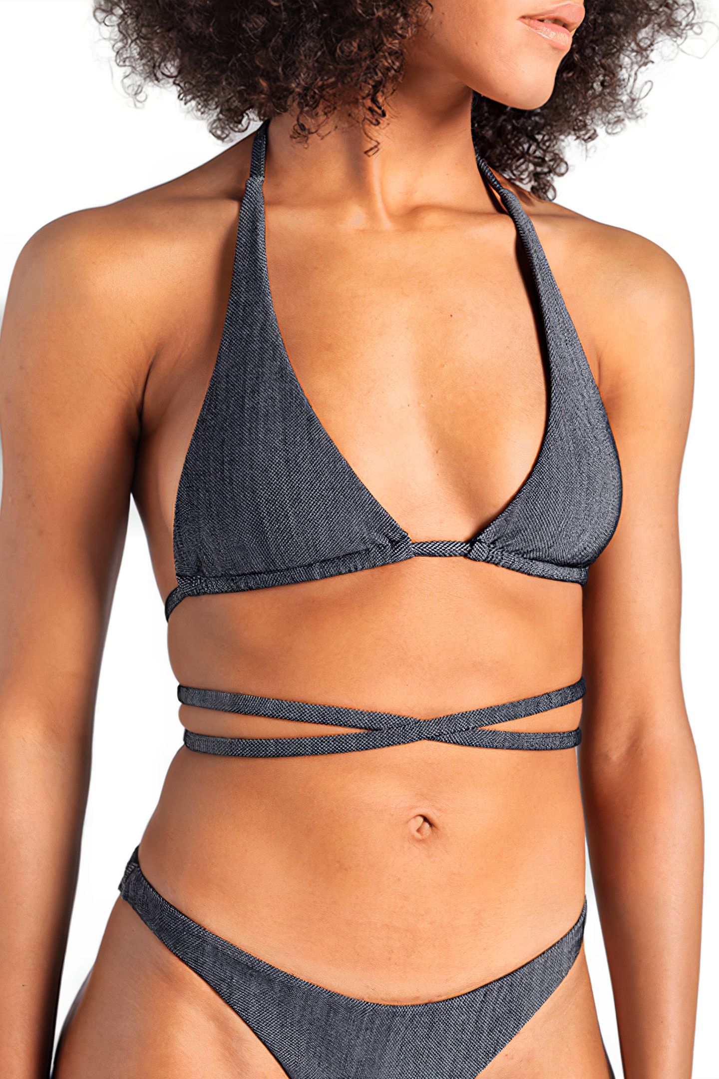 WOMEN'S ARENA TECH WOOL TRIANGLE BIKINI BLACK 8