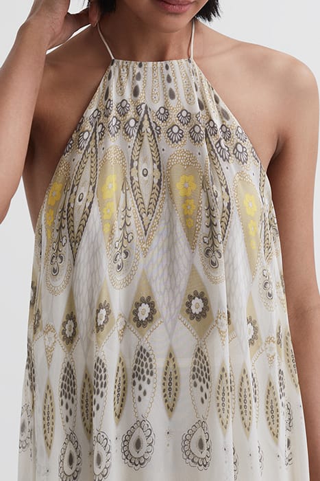LIZA PRINTED MAXI DRESS — YELLOW 4