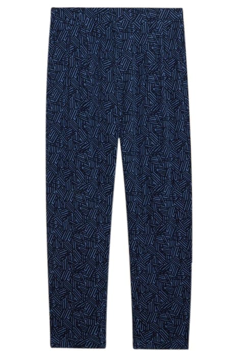 MAISON ECO VERO JERSEY TROUSER NAVY PRINTED 3
