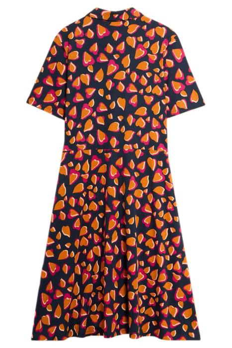 RIA JERSEY SHIRT DRESS NAVY PRINT 2