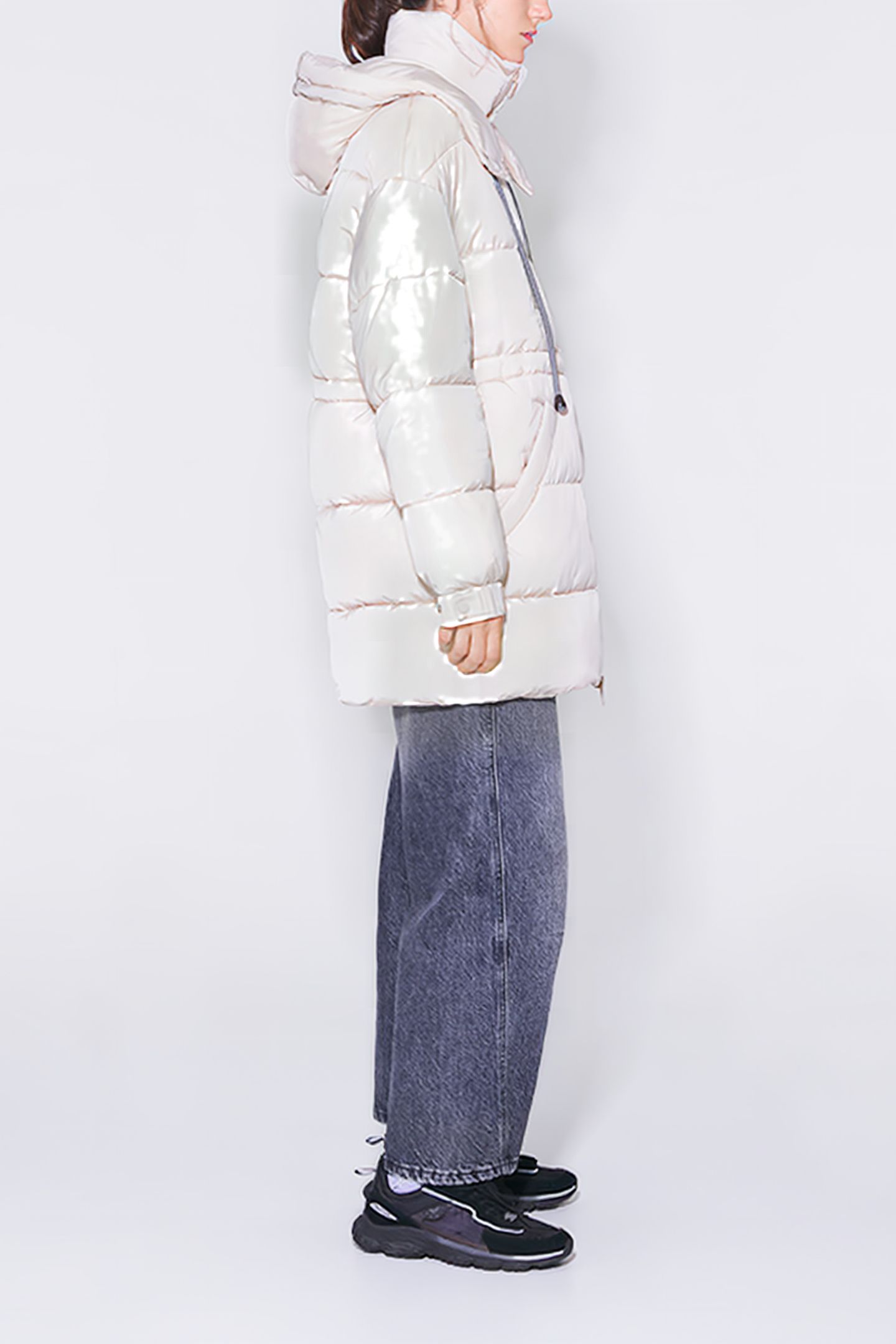 IVORY OVERSIZE PUFFER JACKET 4