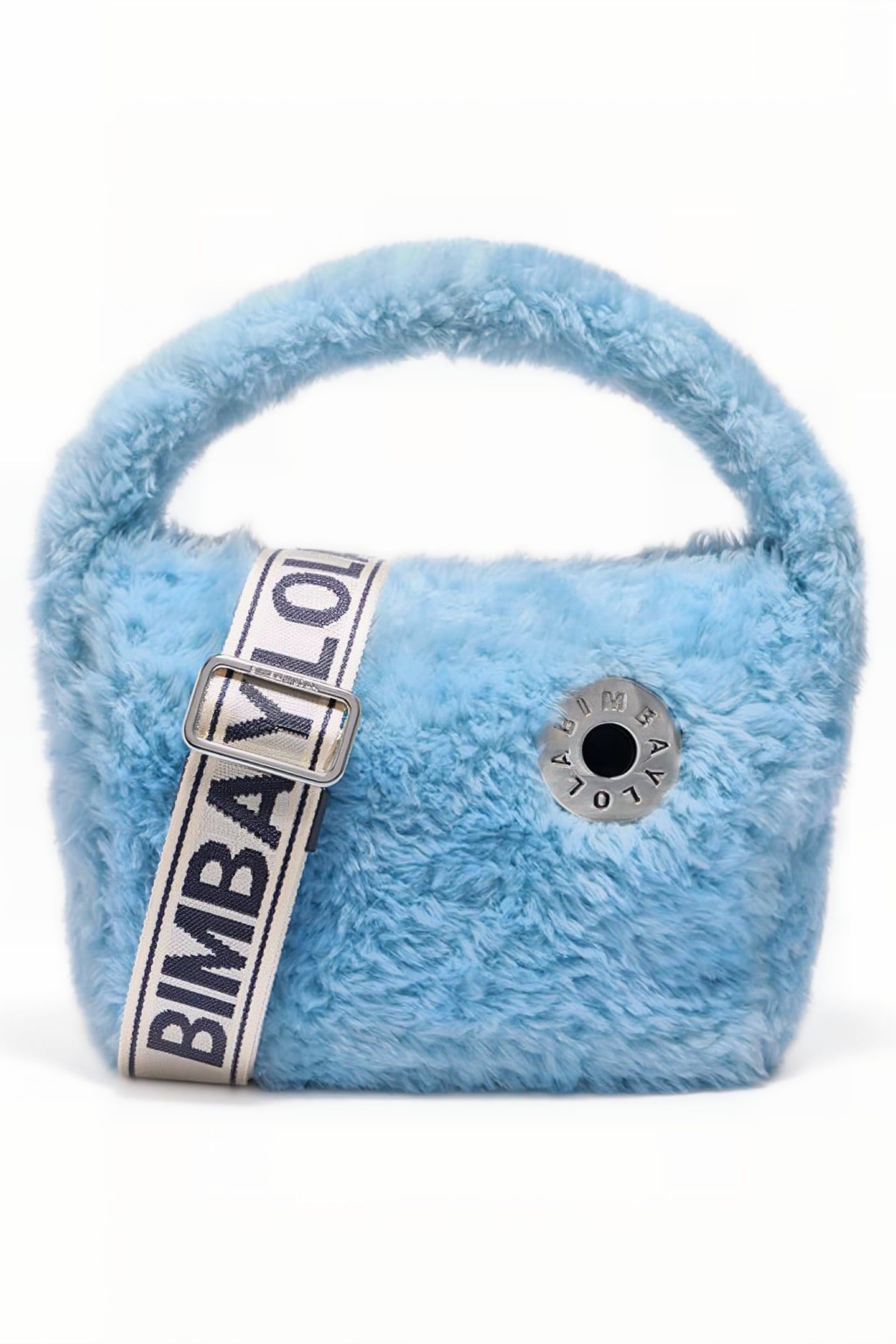S BLUE FUR HOBO BAG 1
