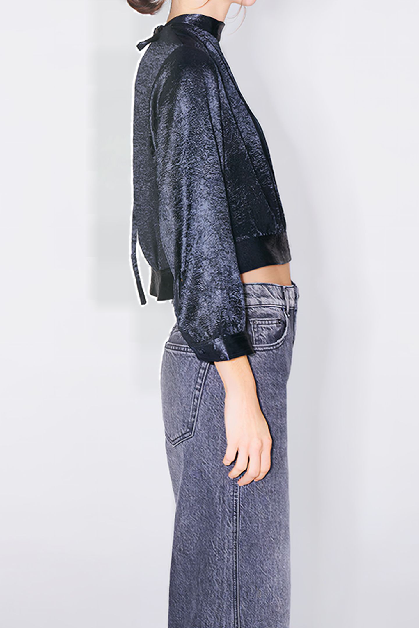 ANTHRACITE TIE BLOUSE 4