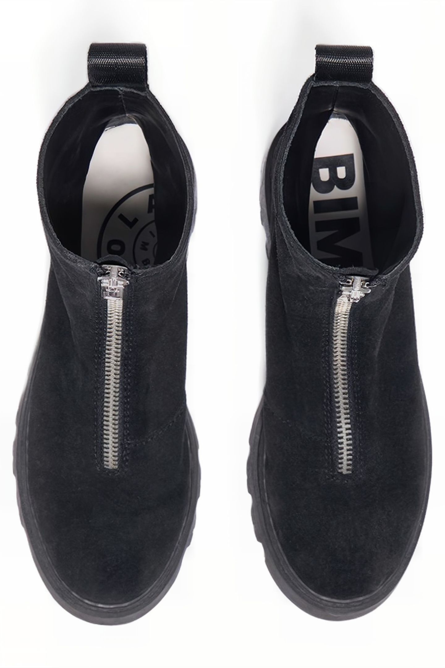 BLACK SPLIT LEATHER ANKLE BOOT 3