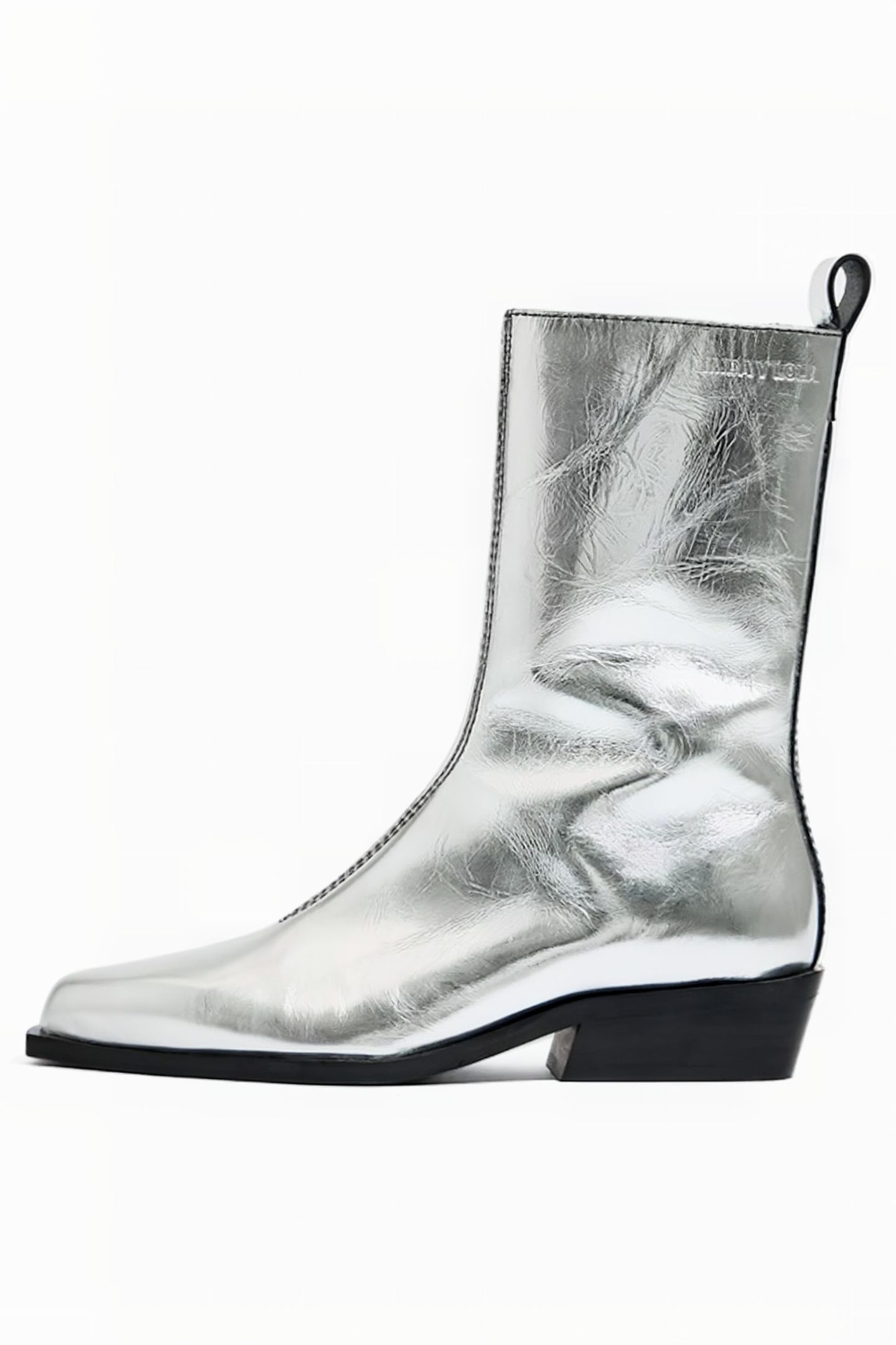 SILVER LEATHER COWBOY BOOT 1