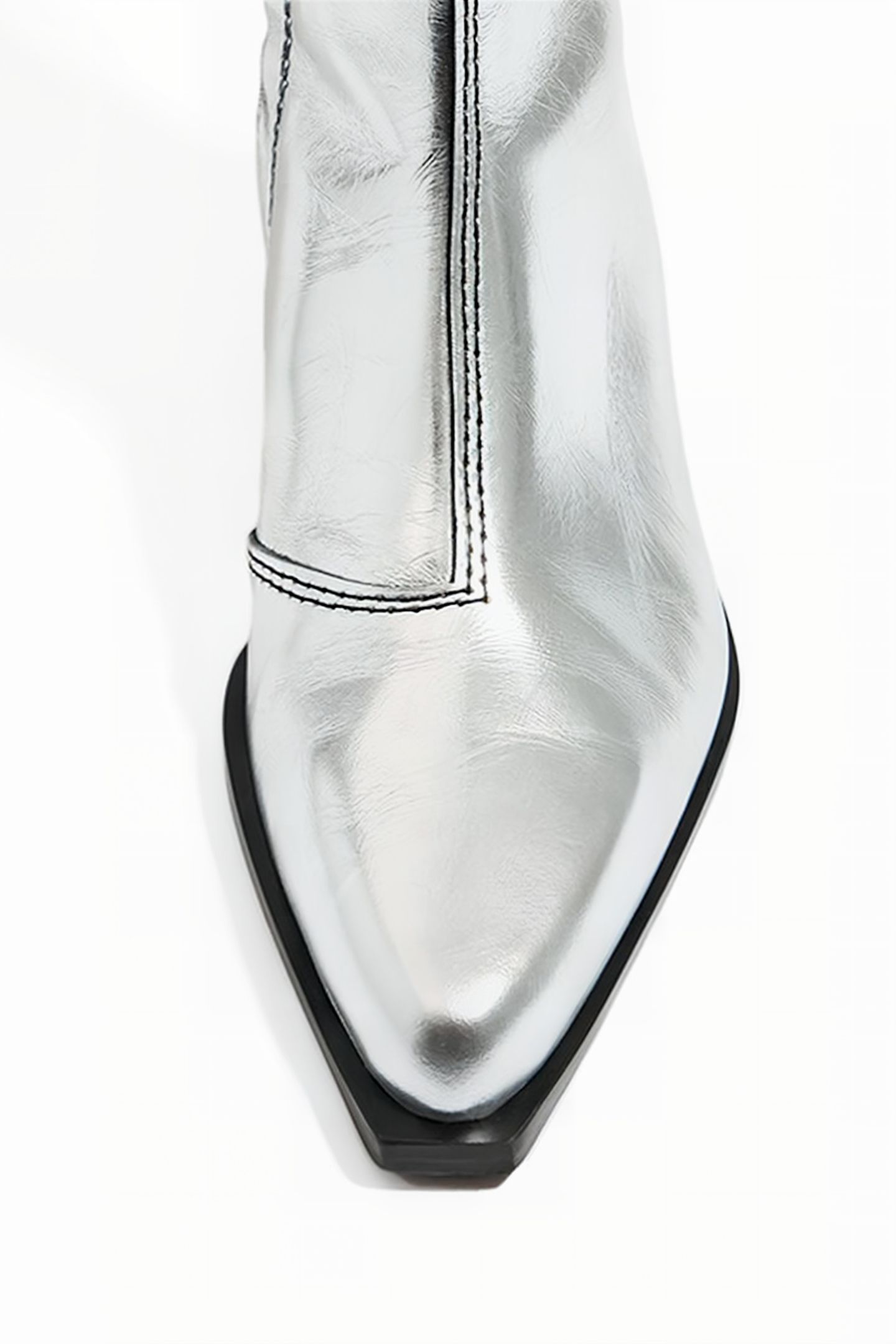 SILVER LEATHER COWBOY BOOT 4