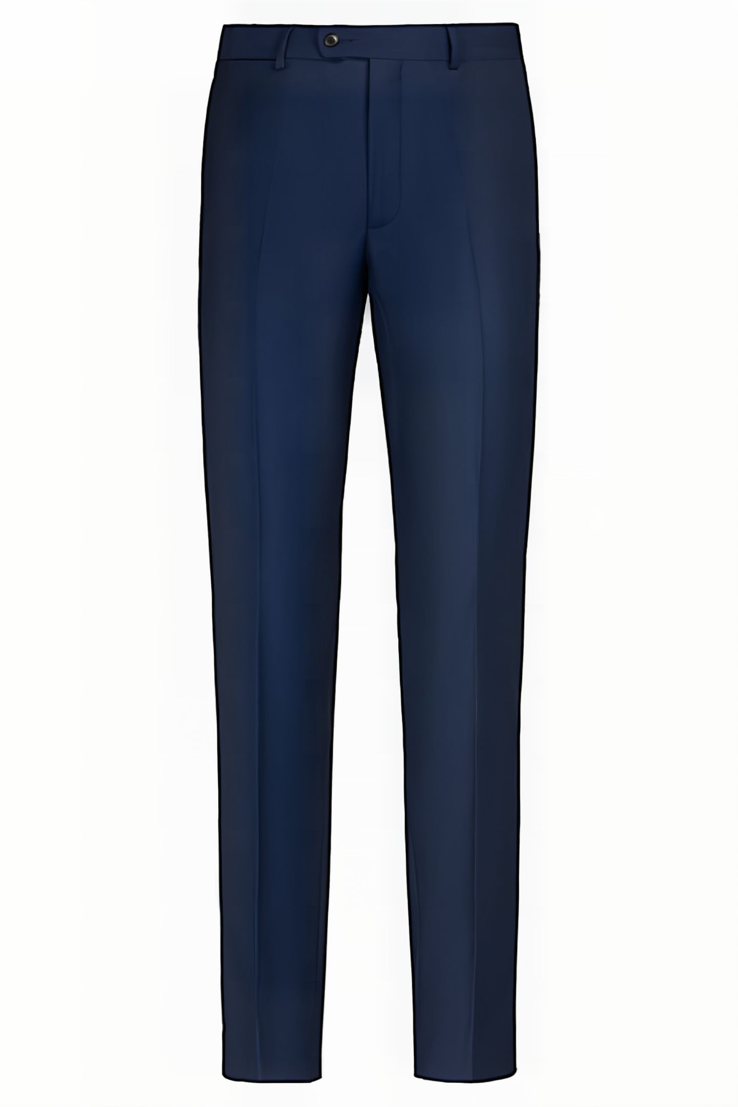 BLUE BIRD'S EYE SLIM LEG STRAIGHT TROUSERS 3