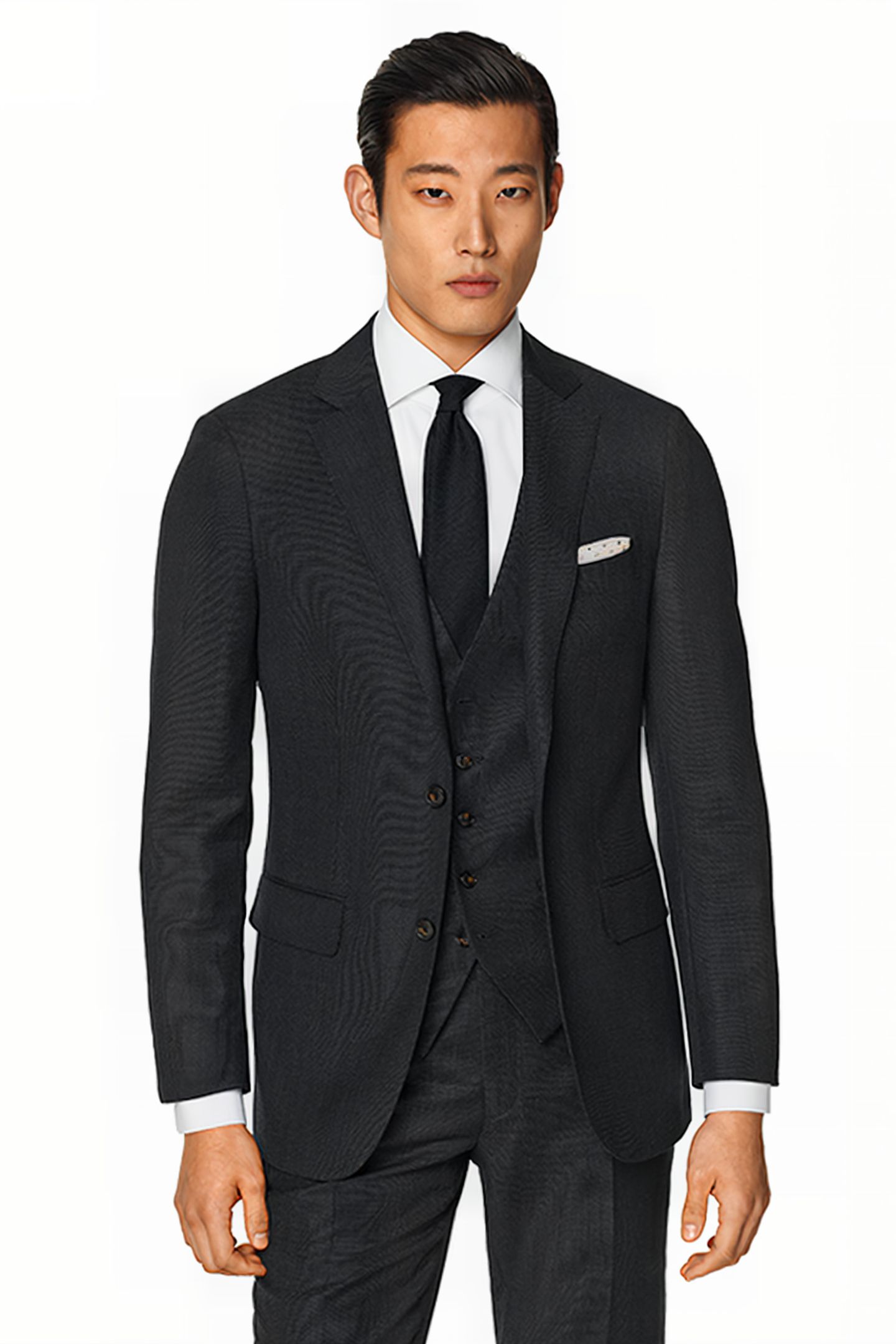DARK GREY BIRD'S EYE TAILORED FIT SIENNA SUIT JACKET 1