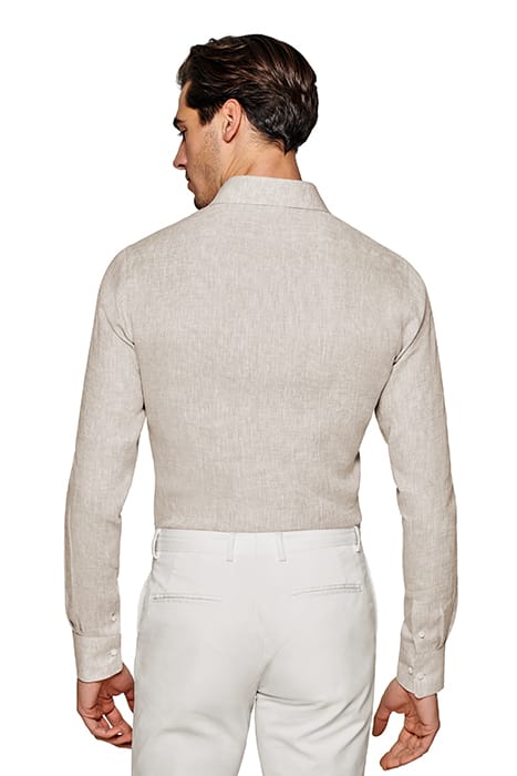 LIGHT BROWN SLIM FIT SHIRT 2