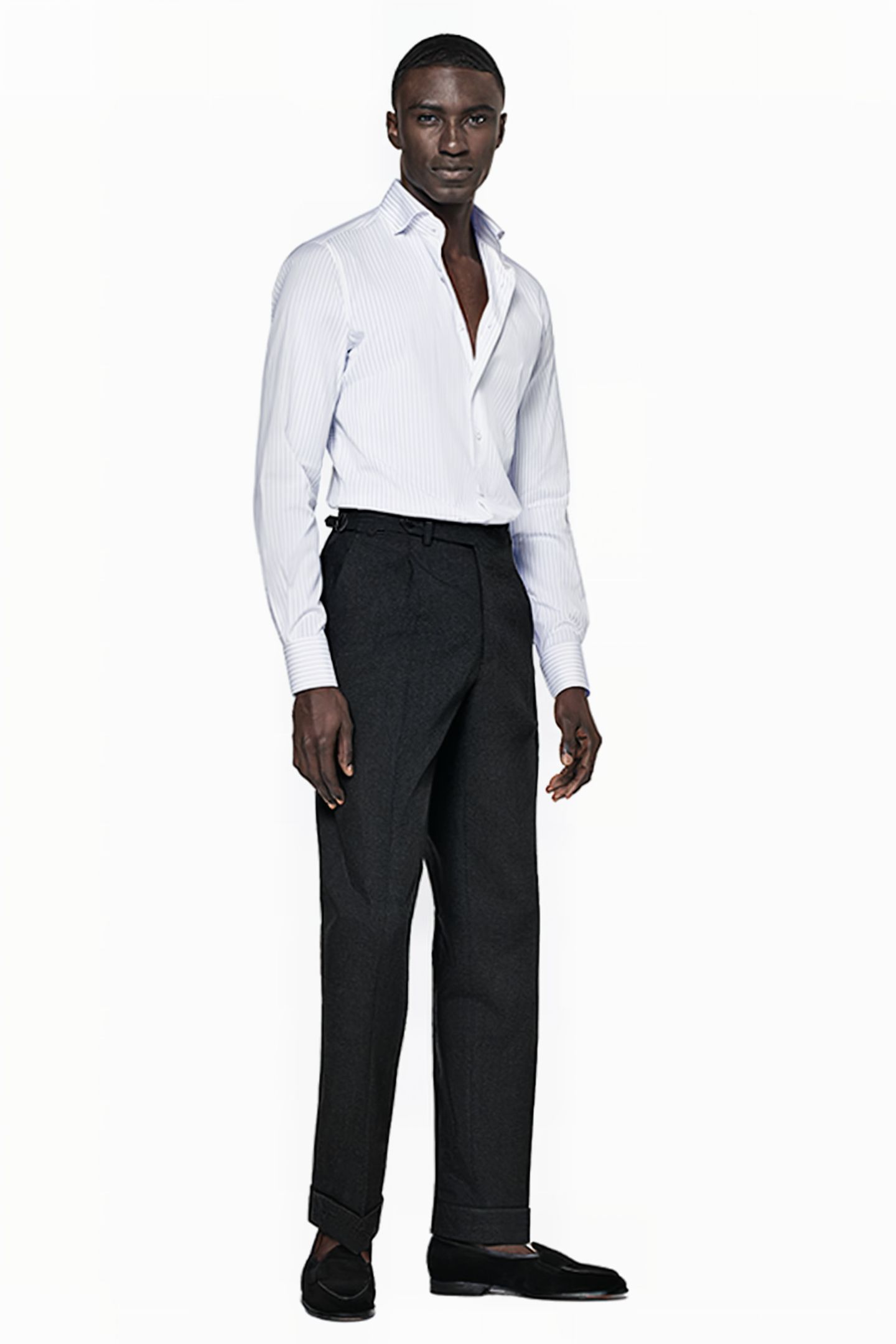 PURPLE STRIPED POPLIN EXTRA SLIM FIT SHIRT 6