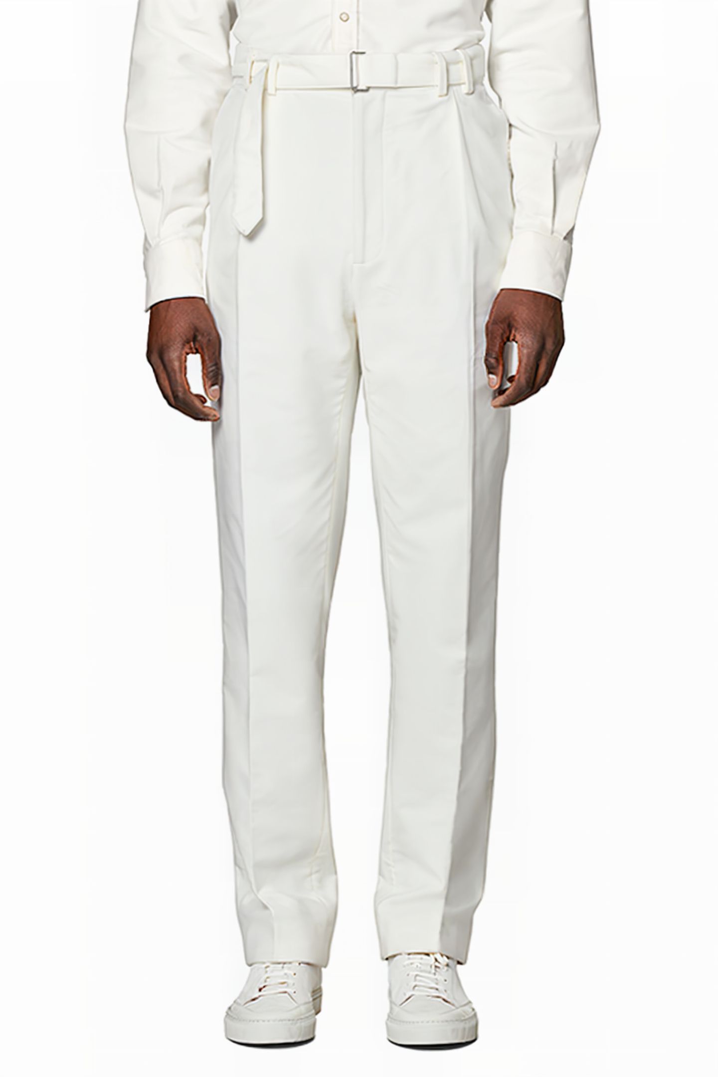OFF-WHITE WIDE LEG TAPERED TROUSERS 1