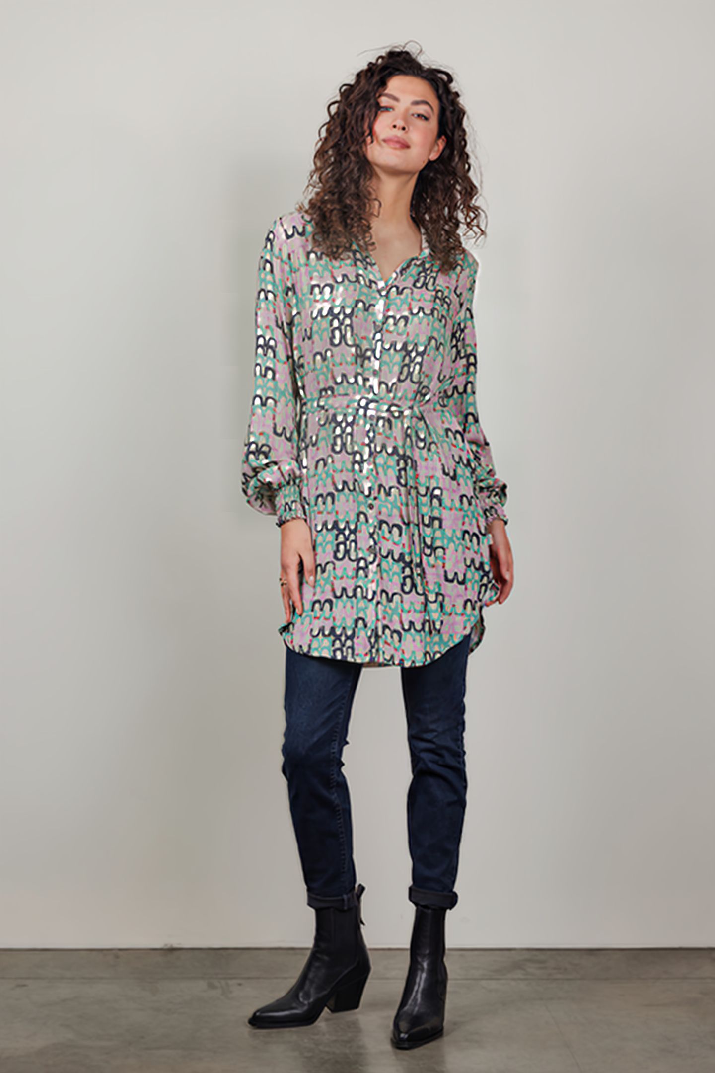 TUNIEK CLEA PRINT WHITE 2