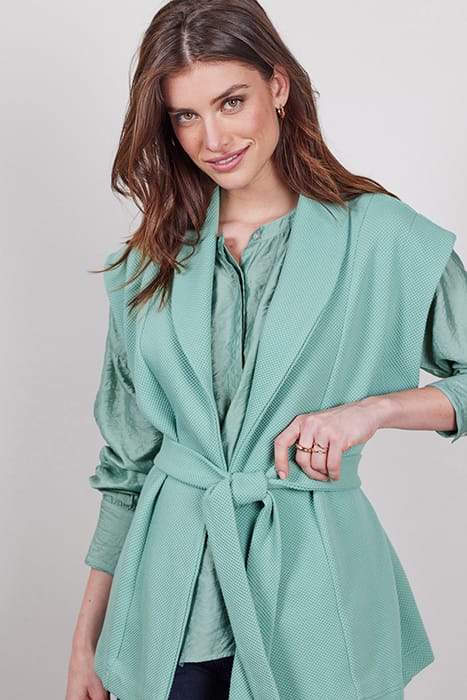 SLEEVELESS VEST DIAM GRANITE GREEN 4