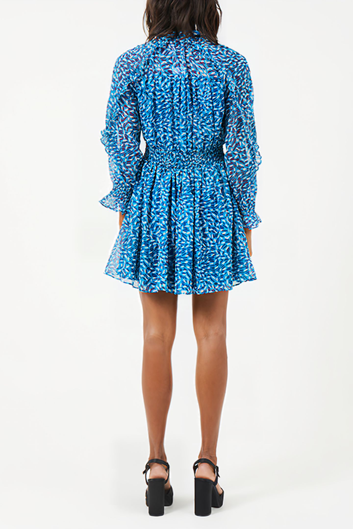 BILLI RECY HALLIE FRILL DRESS BLUE 3