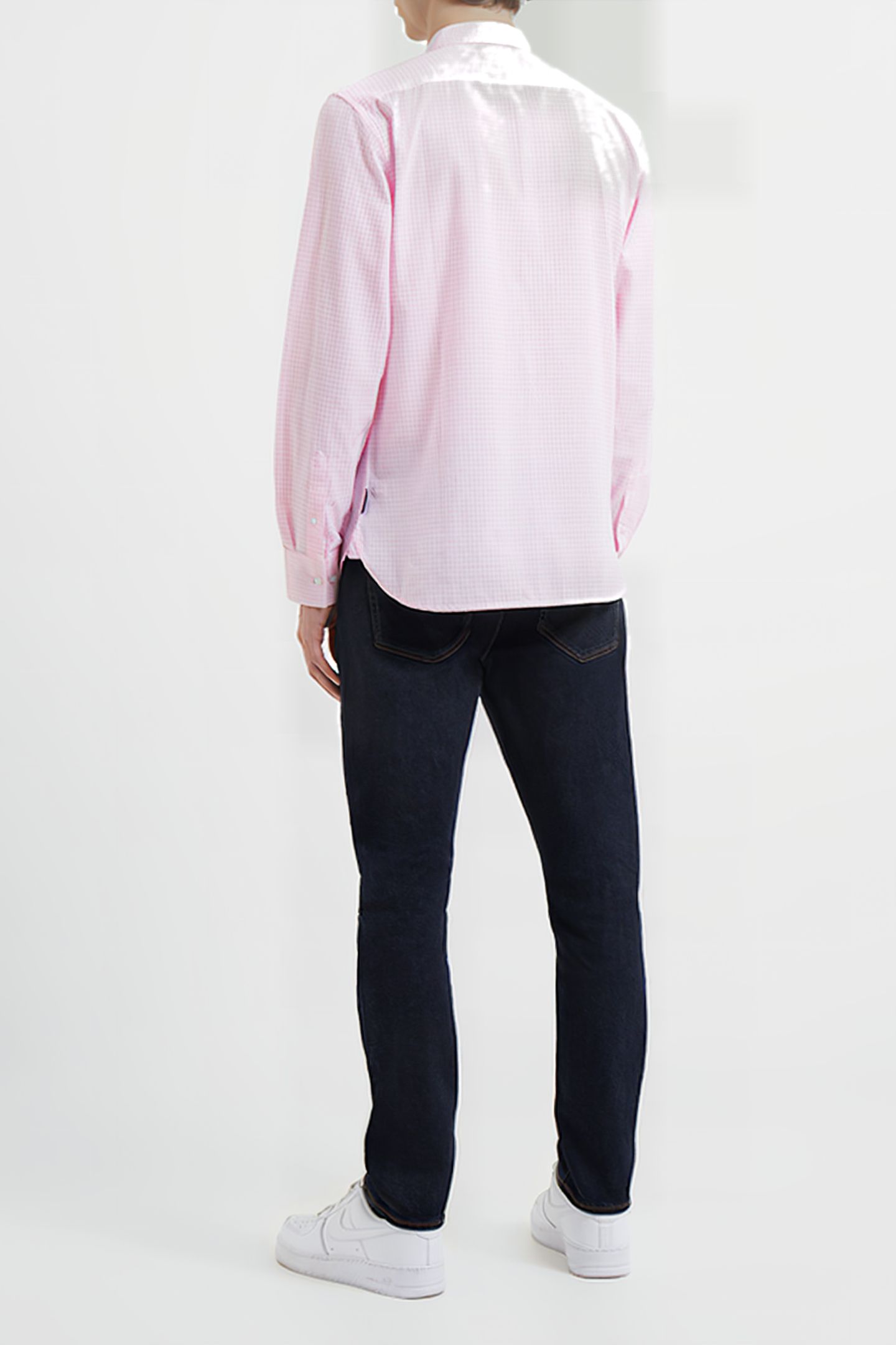 CHECKED AND STRIPE POCKET LS RED 2