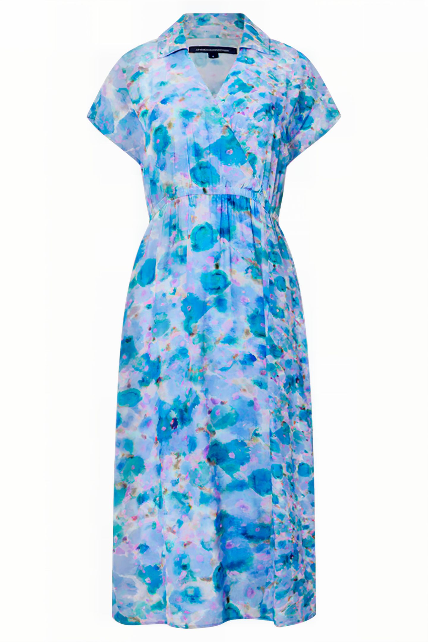 GRETHA DRAPE WRAP DRESS BLUE 4