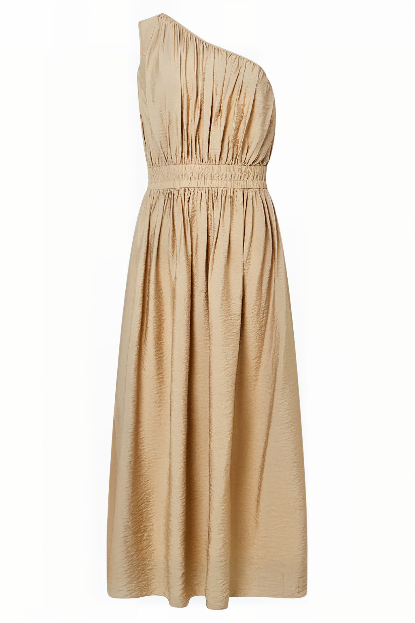 FARON MIDI ONE SHOULDER DRESS BROWN 3