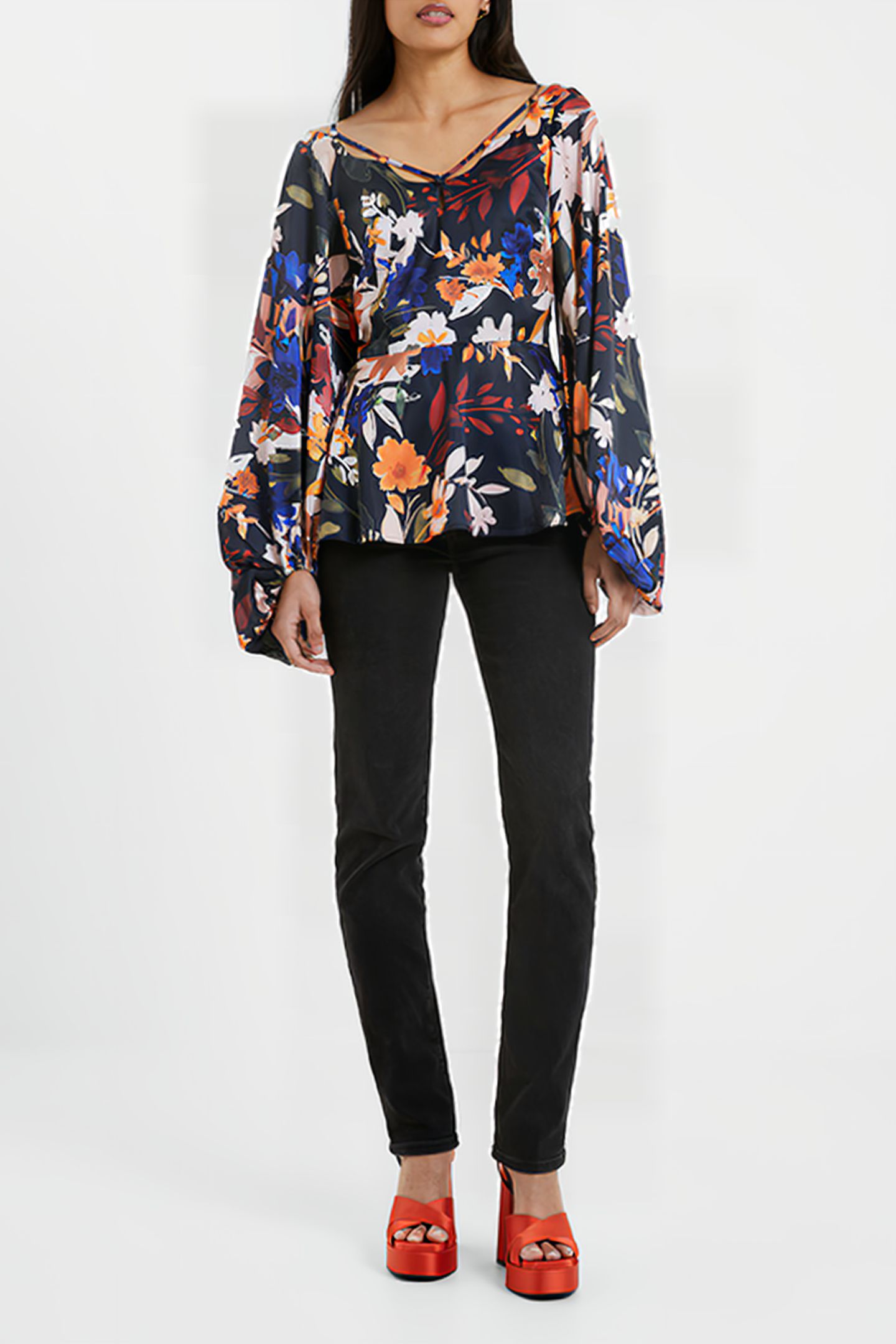 BROOKE ALEEYA SATIN TOP BLACK 1