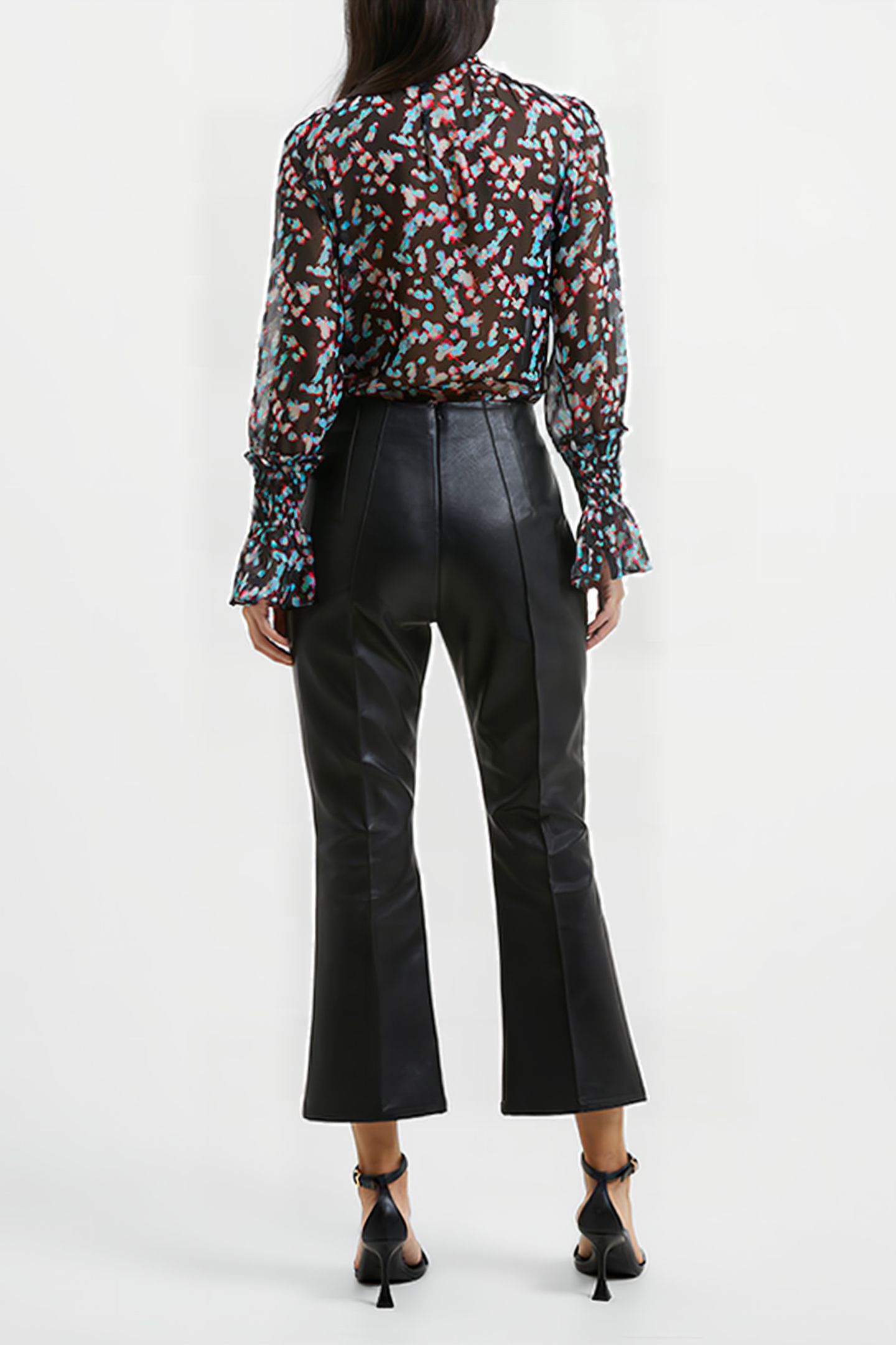 CLAUDIA PU STRETCH TROUSER BLACK 3