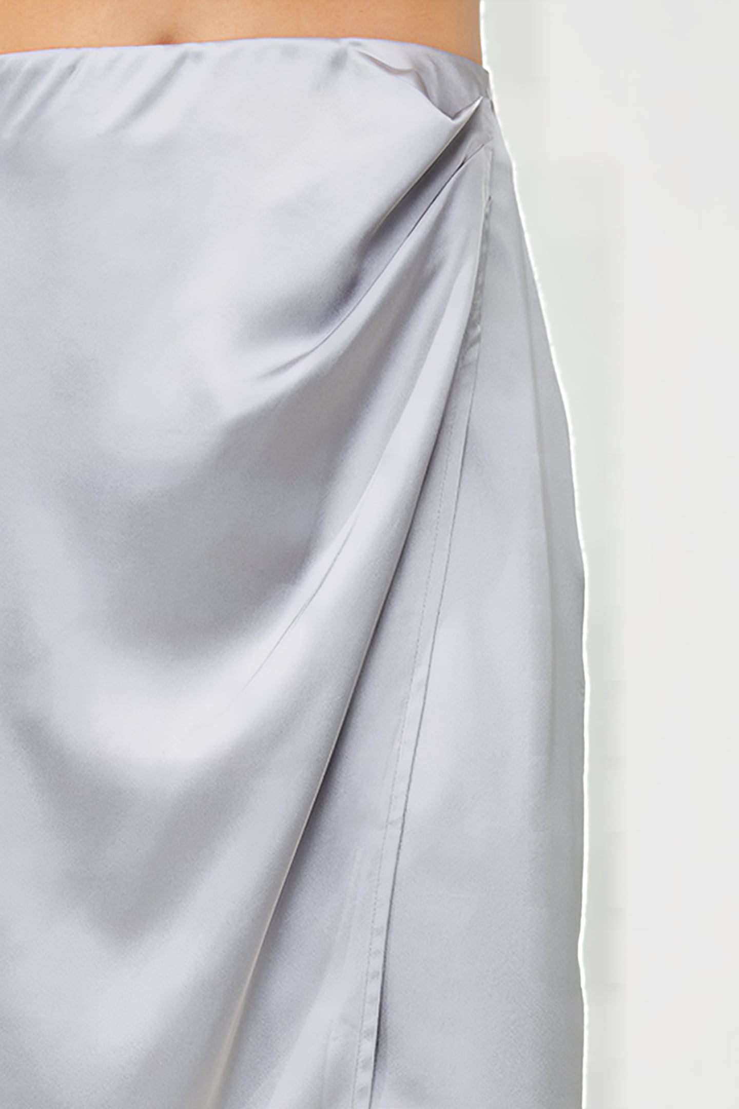 INU SATIN MIDI WRAP SKIRT 5