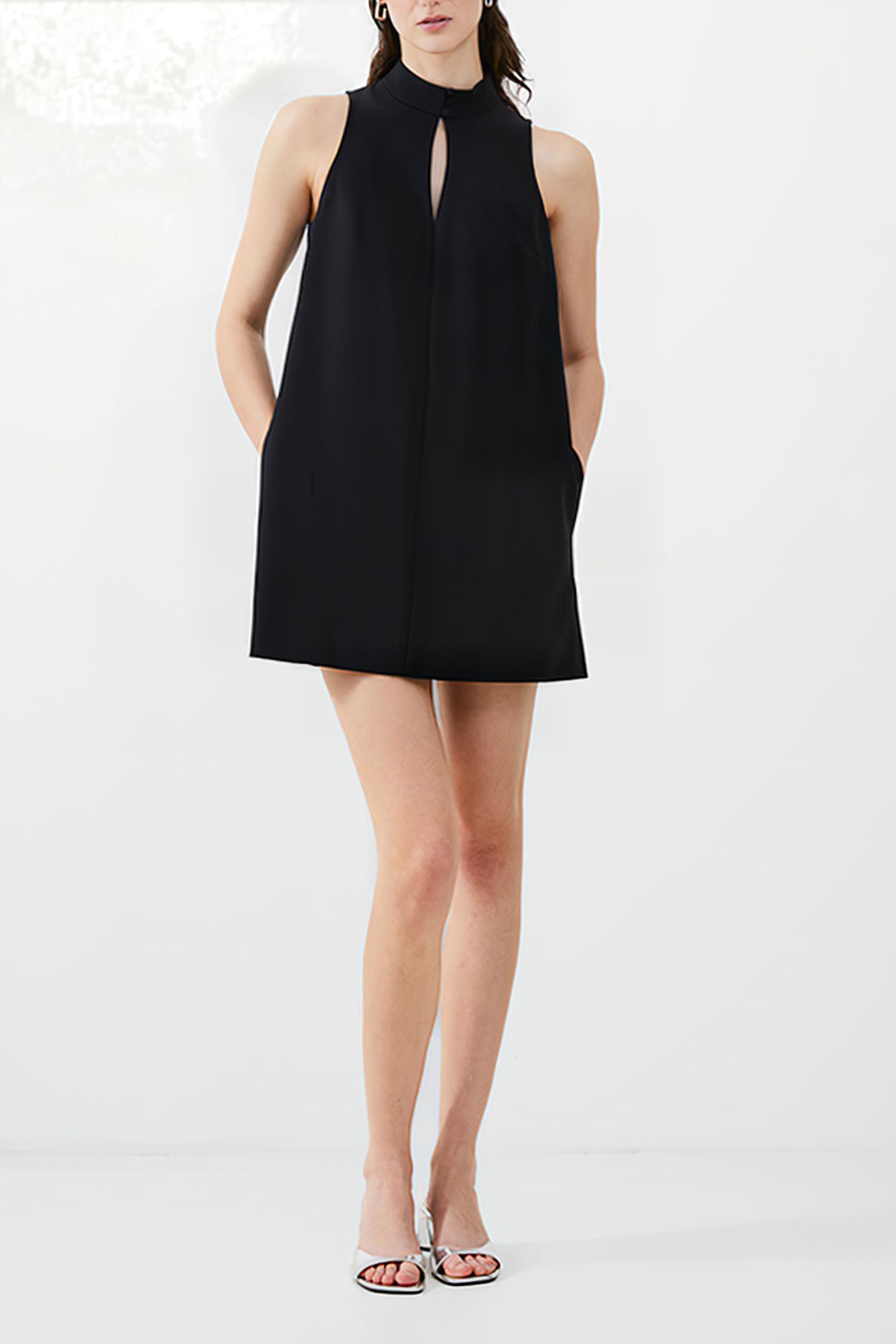 ECHO SLEEVELESS KEYHOLE DRESS BLACK 2
