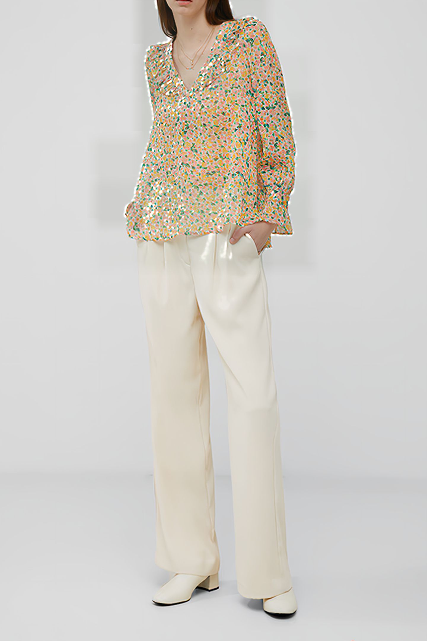 ALEEZIA HALLIE CRINKLE SHIRT GREEN 2