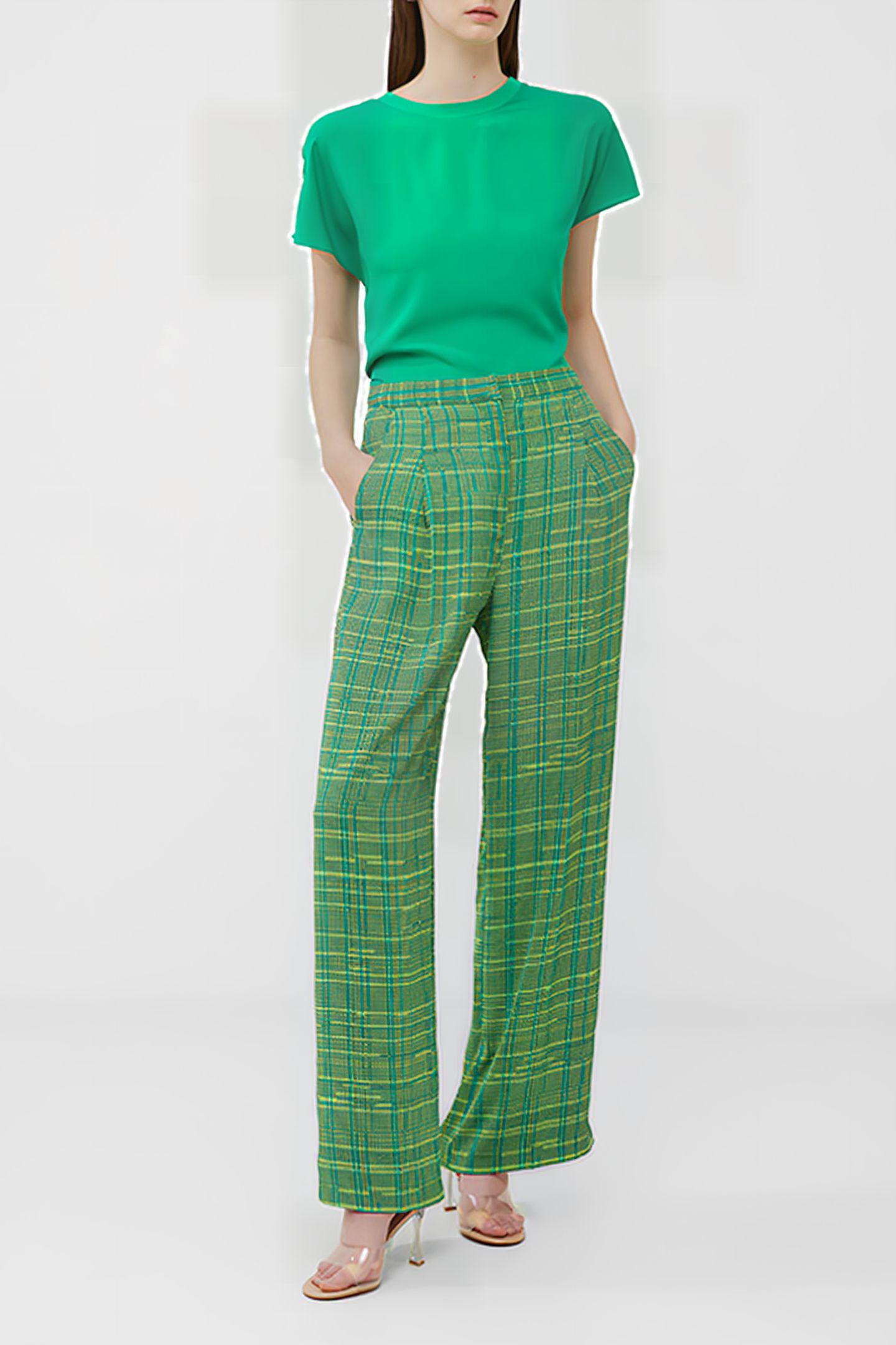 CARMEN CREPE TROUSER GREEN 2