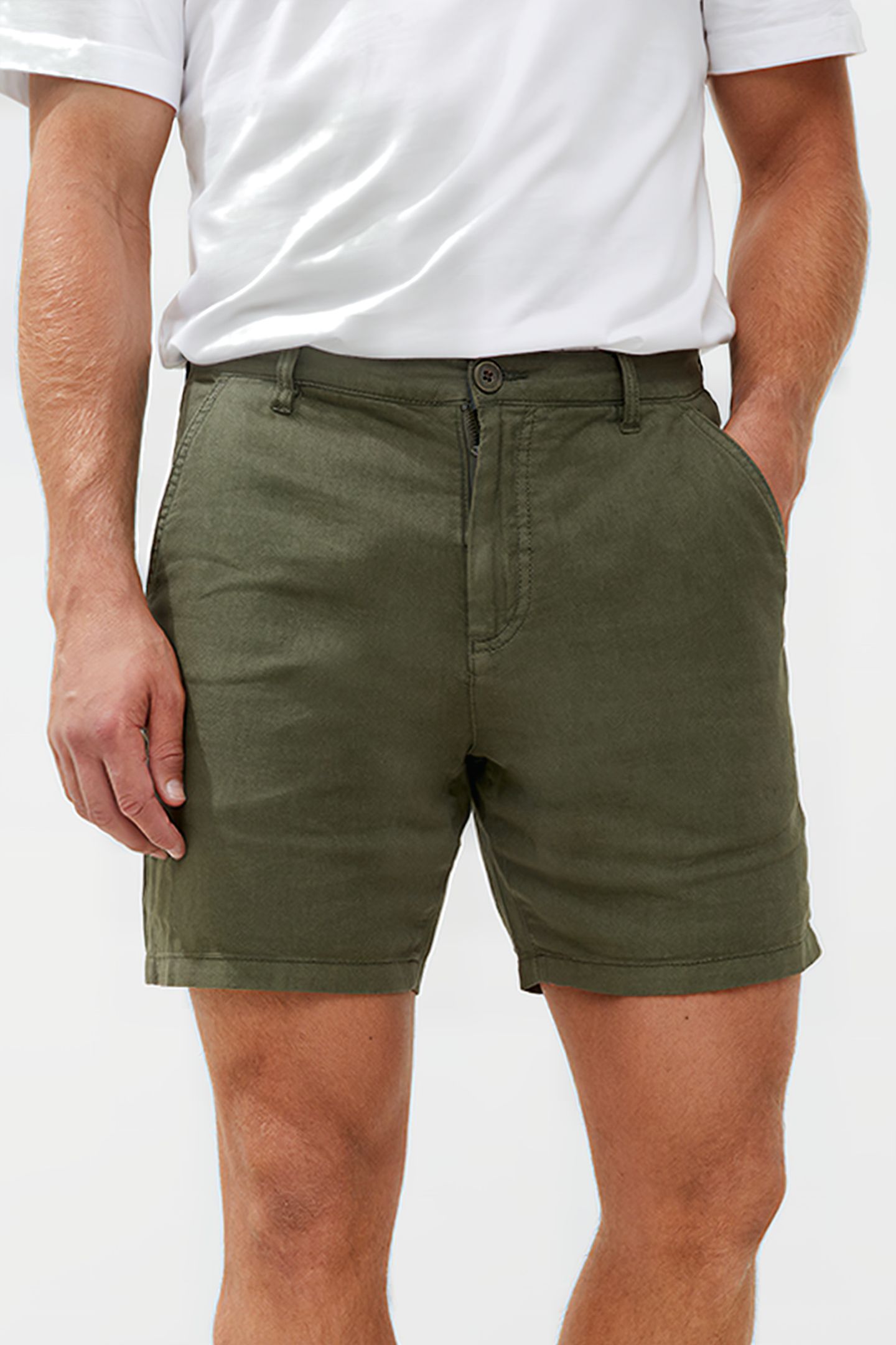 SOFT TAILORED SHORTS GREEN 1