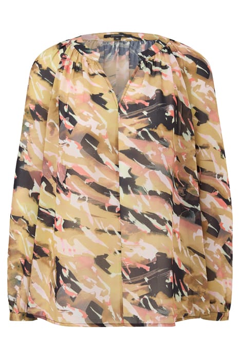COMMA BLOUSES BROWN AOP 3