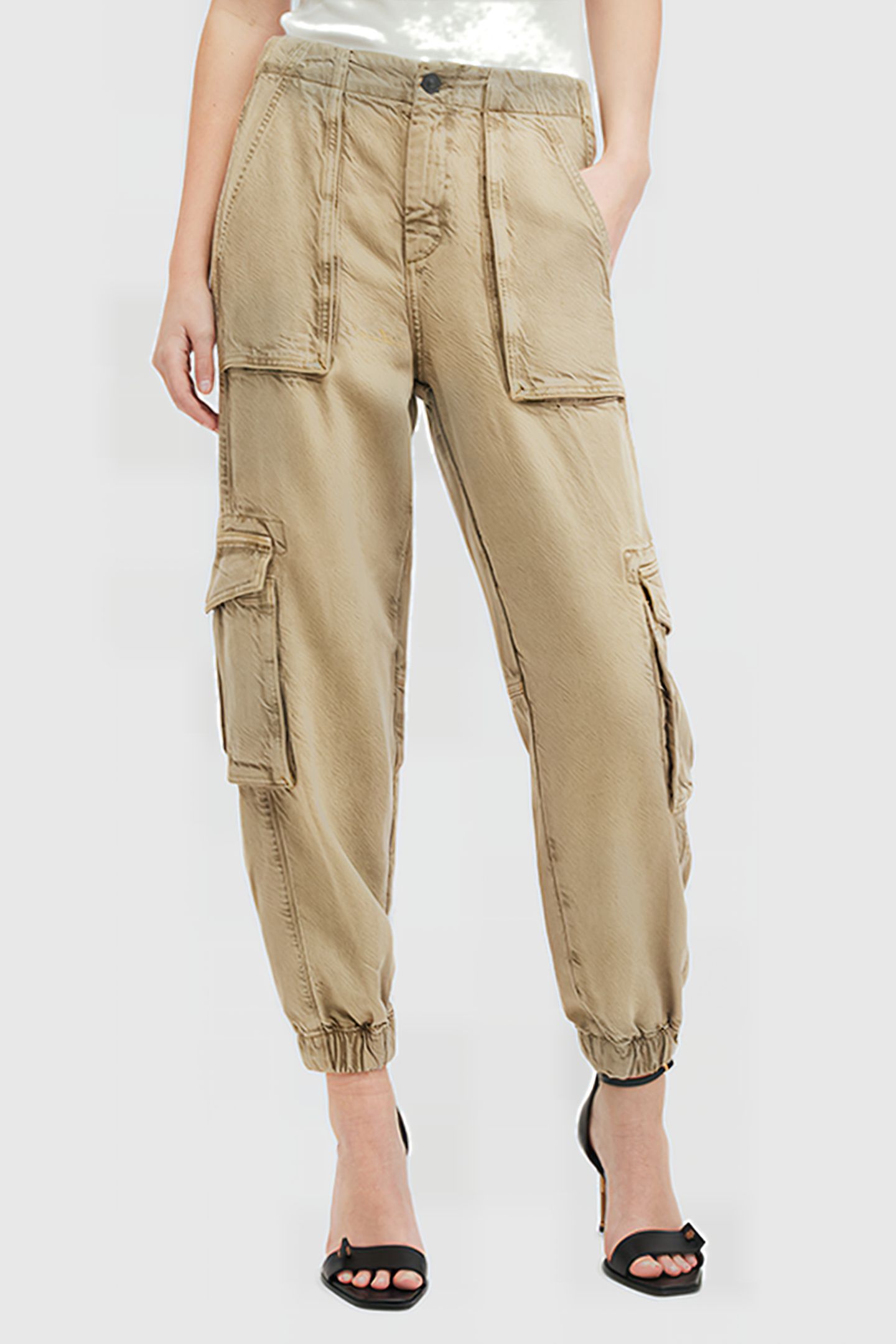 FRIEDA TENCEL TROUSE WASHED OLIVE GREEN 1