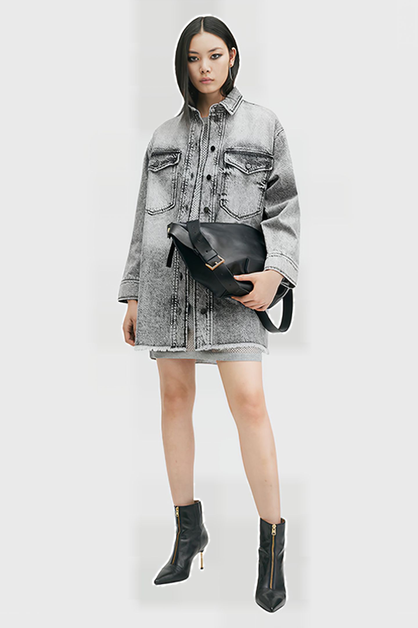 LILY DENIM DRESS VINTAGE BLACK 3