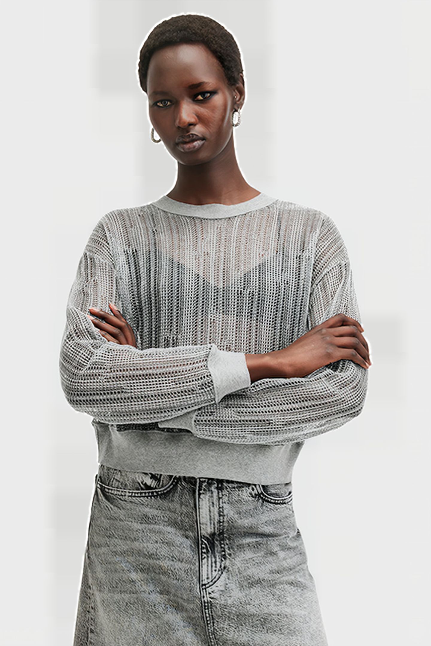 GIANA LS SWEAT SILVER 1