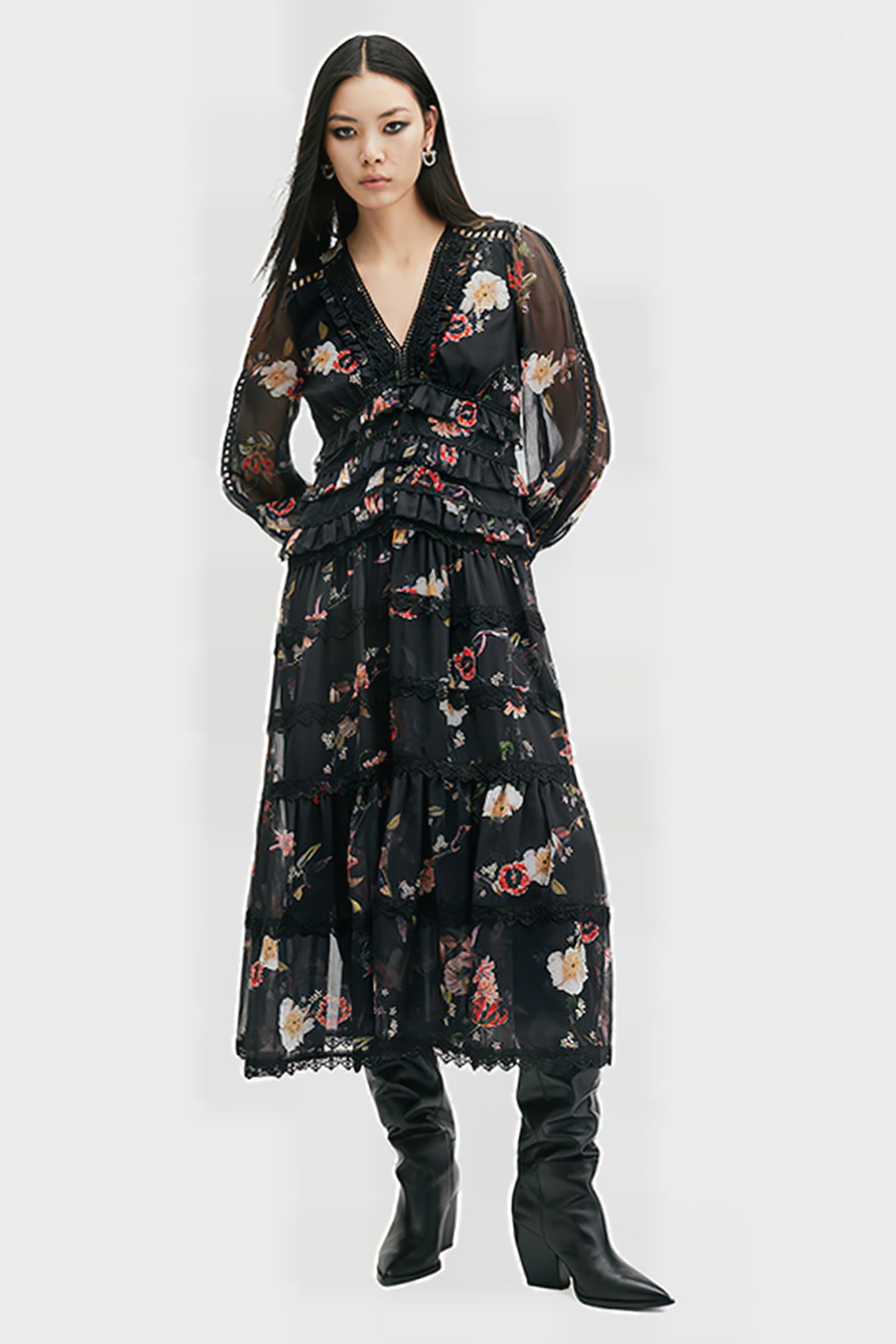 ZORA MIDI DRESS UNITY BLACK 1