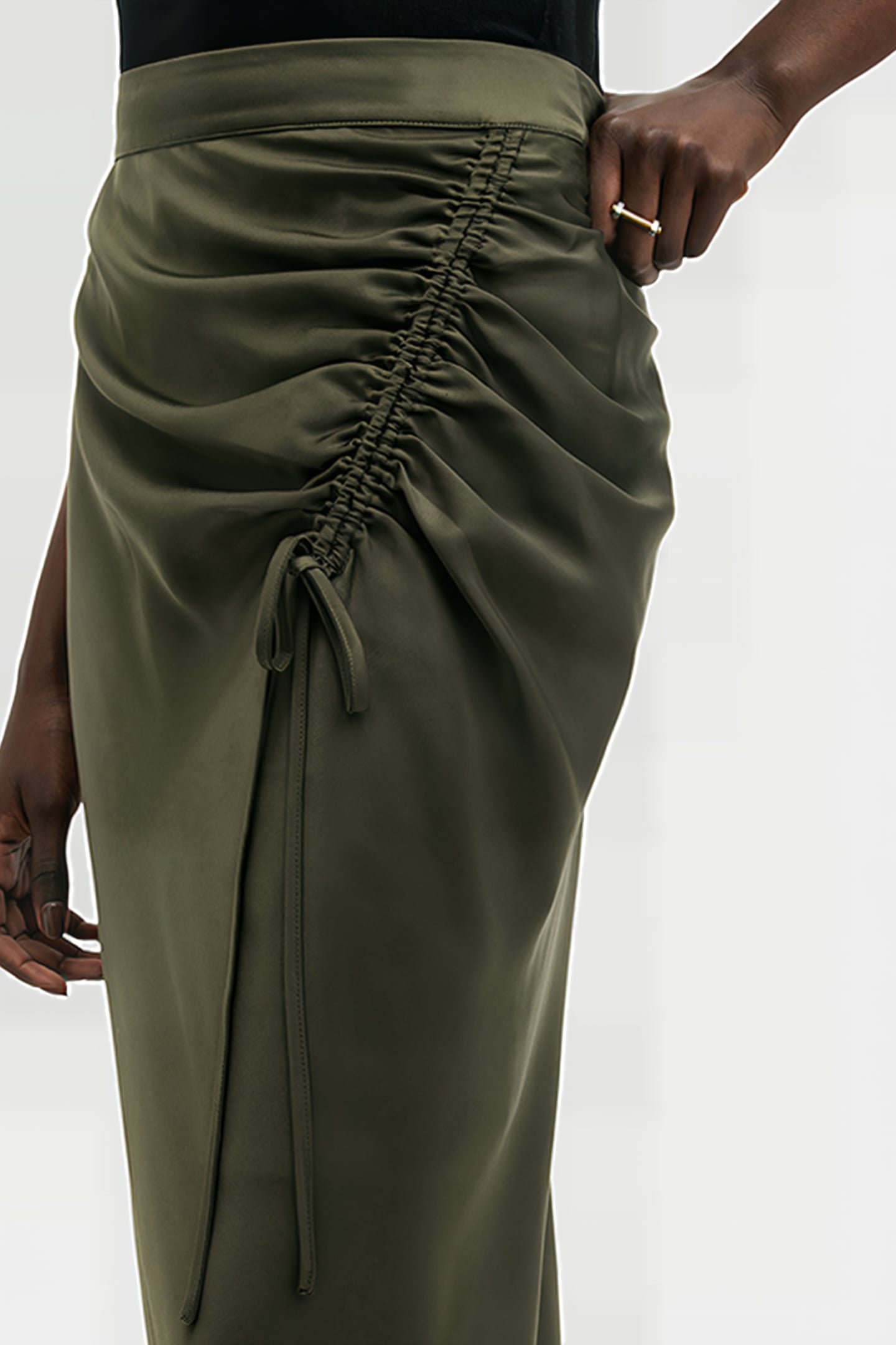 ALEXIA SKIRT TARMAC GREEN 8