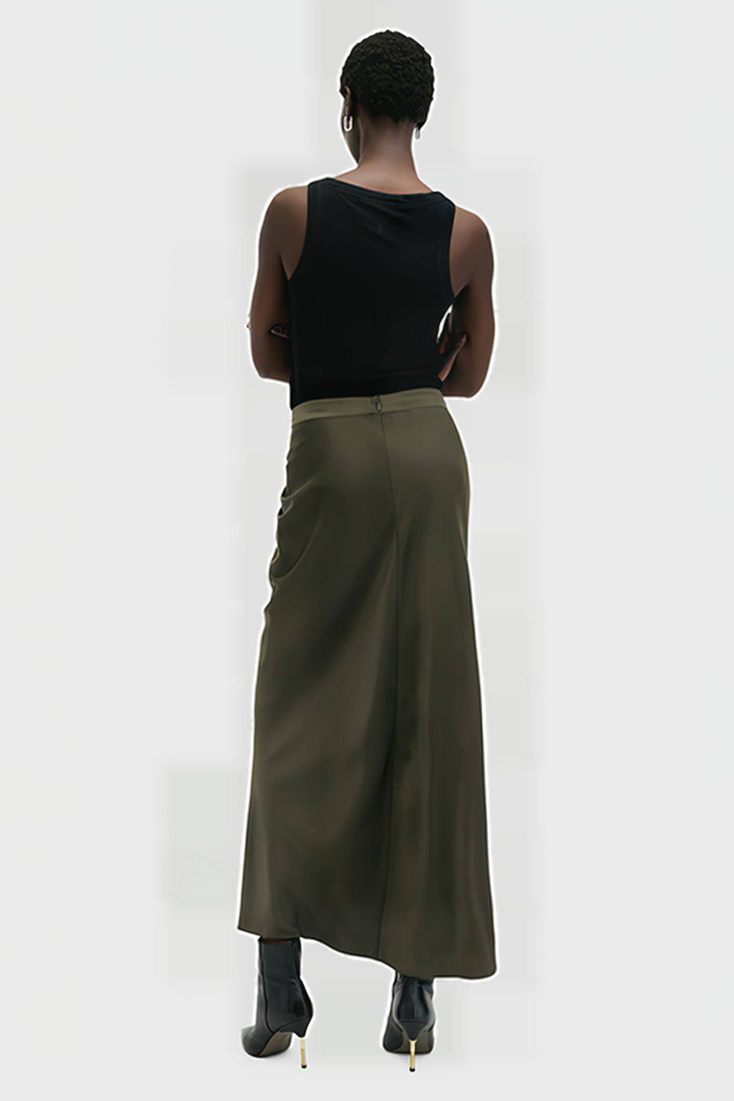 ALEXIA SKIRT TARMAC GREEN 3