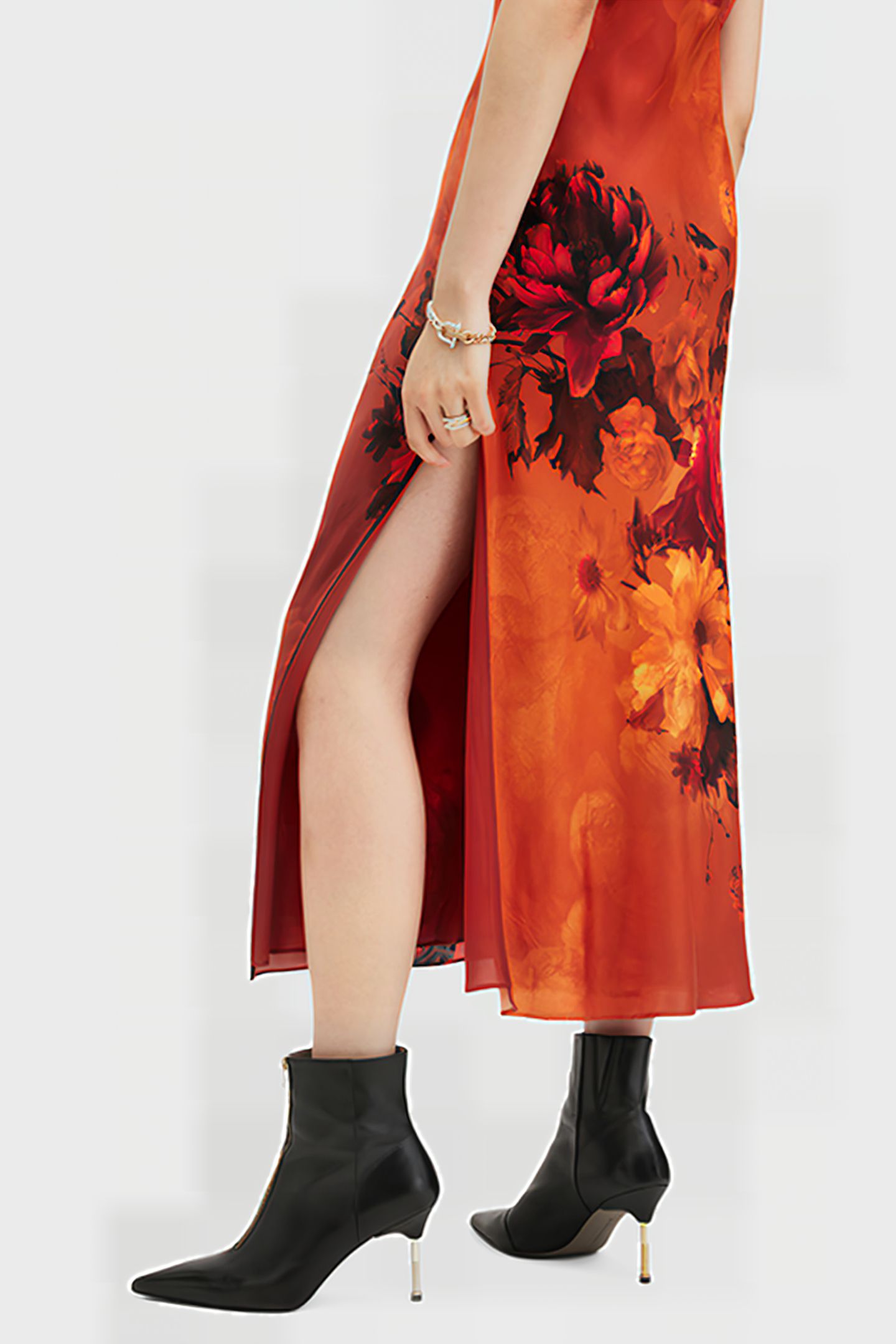KARLA DRESS ADELA BURNT ORANGE 7