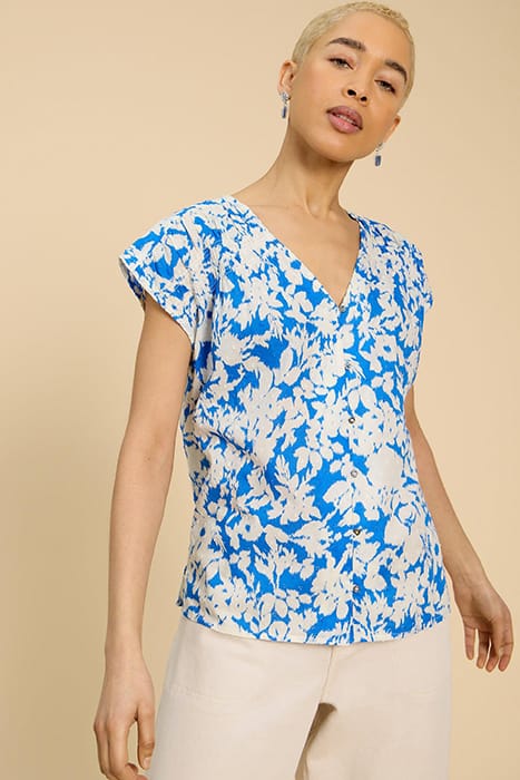 RAE COTTON VEST BLUE 1