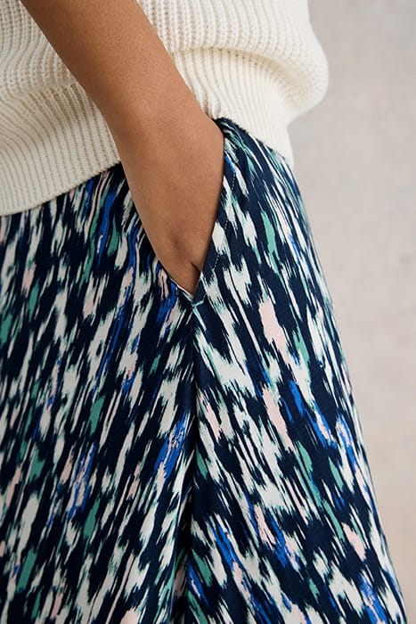 JADA ECO VERO MAXI SKIRT NAVY PRINTED 2