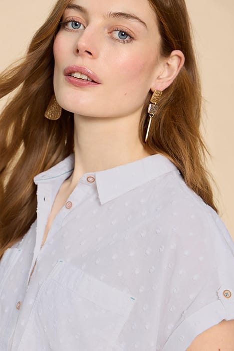 ELLIE  COTTON SHIRT PALE IVORY 4