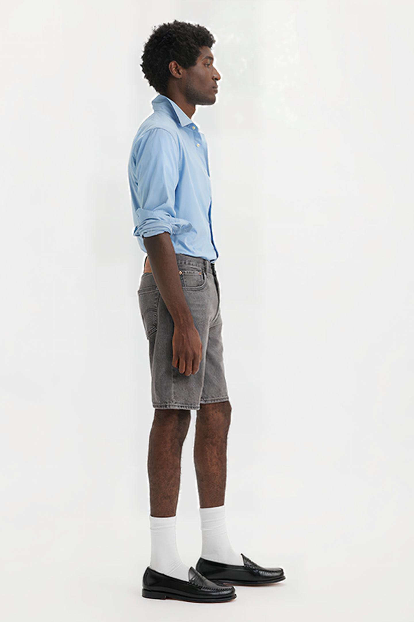 501 DENIM SHORT GREY 4