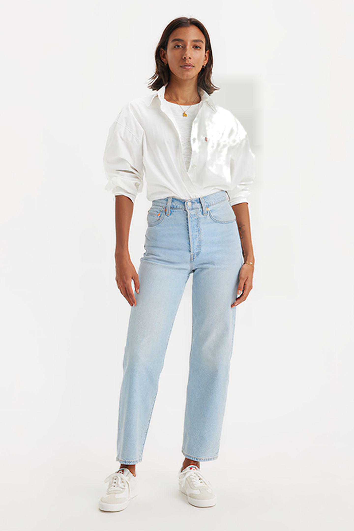 RIBCAGE STRAIGHT JEANS BLUE 2