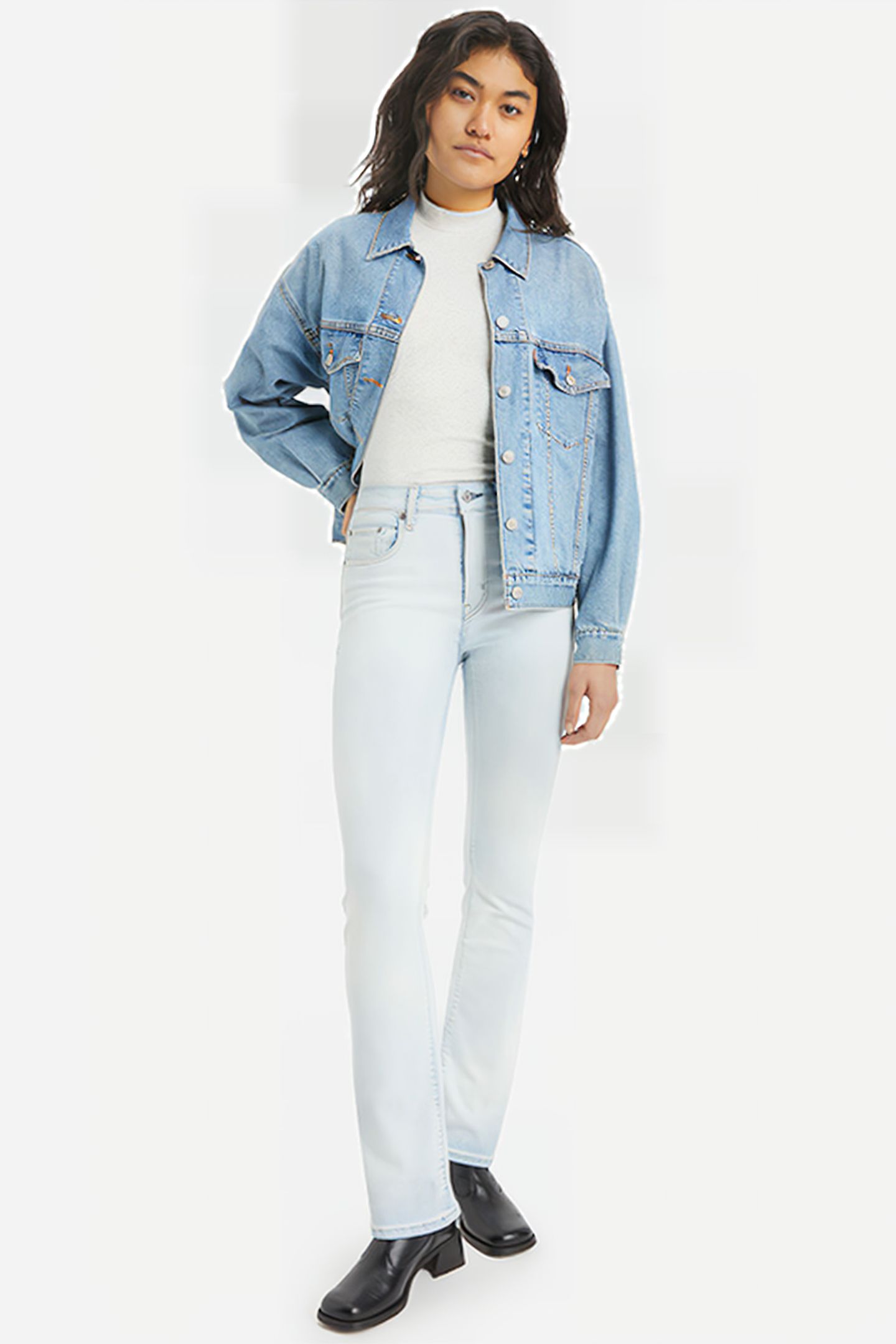725 FLARED JEANS WHITE 5
