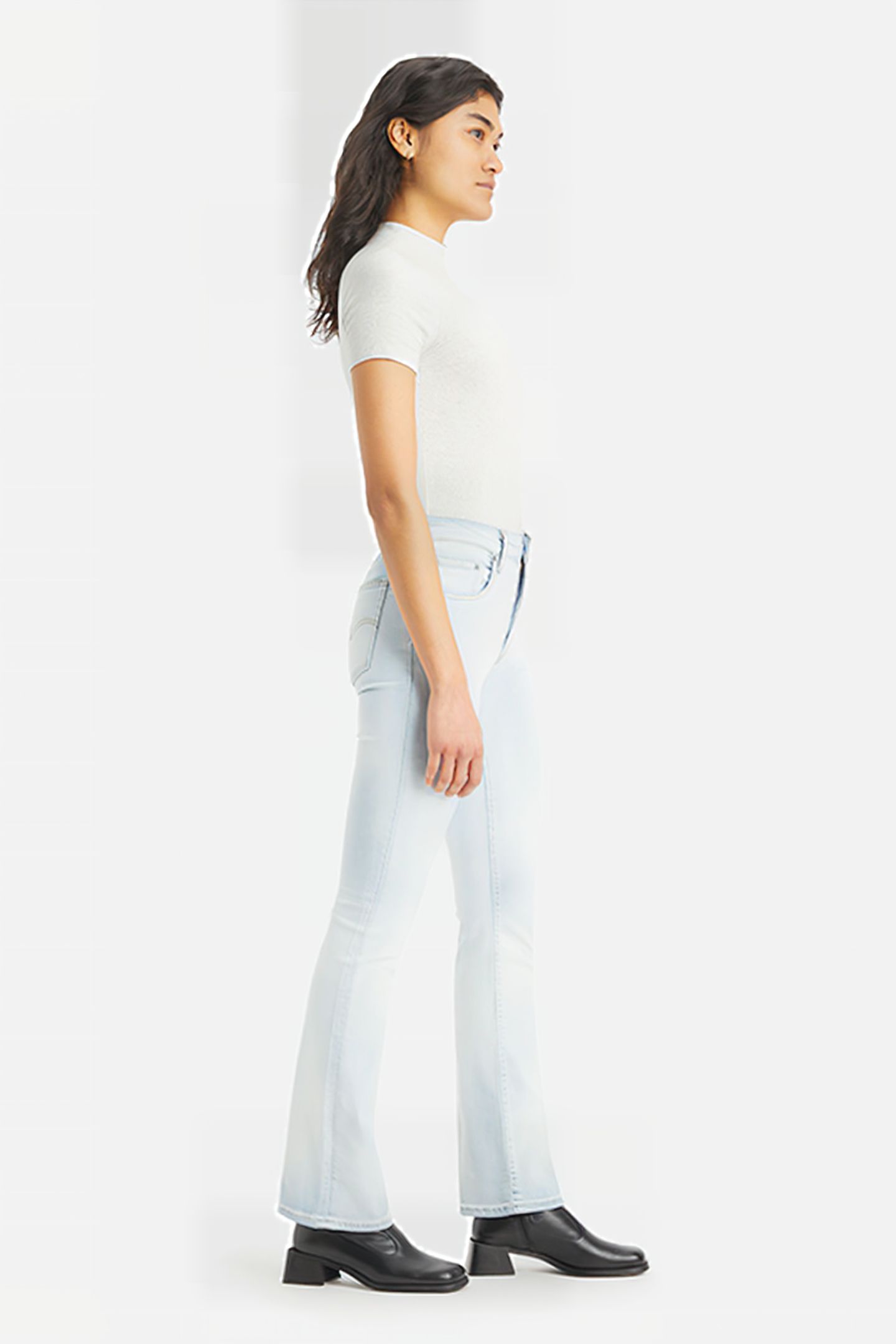725 FLARED JEANS WHITE 4
