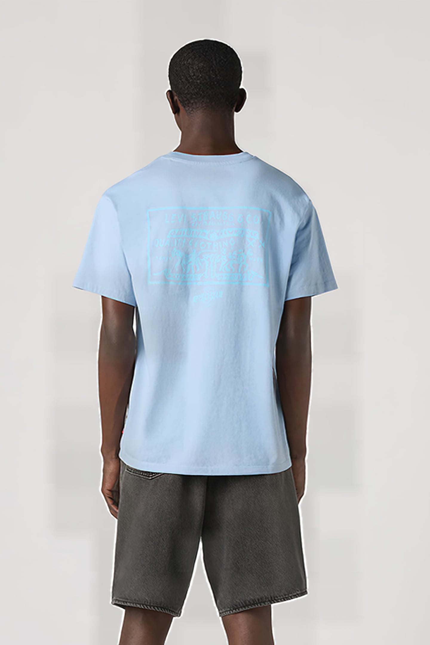 LSEVINTAGE PRINTED T-SHIRT BLUE 2