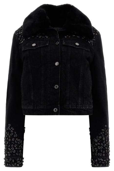GUESS ECO DORIA SHEARLING JACKET CRATERS STONES 4