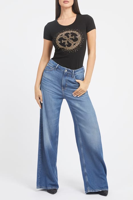 GUESS ECO SS CN 4G LOGO TEE JET BLACK A996 3